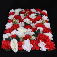 12PCS Artificial Flower Wall Panels Silk Rose Wedding Background Venue Decor