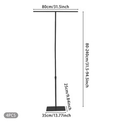 Black Wedding Backdrop Stands 4PCS 80-240cm Adjustable?Height Backdrop Stands
