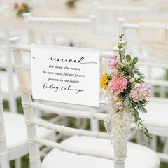 In Loving Memory Wedding Sign, Reserved Memorial Signs Pew Cloths Seating