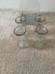 4 Pieces David Tutera Mini Glass Bottle without Cork Top