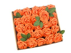 US 50pcs Fuchsia Artificial Flowers Foam Roses Decoration DIY for Wedding Party