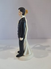 WEDDINGSTAR The Pinch Bridal Couple Funny Porcelain Wedding Cake Topper 6″ Tall