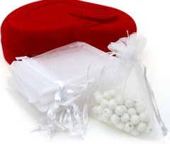 200Pcs White Sheer Organza Wedding Party Favor Gifts Candy Bags Pouches 4″X5″ US