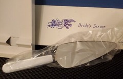 Vtg Capco Sheffield England Cake Pie Cutter Brides Server Pearlized Handle NIB