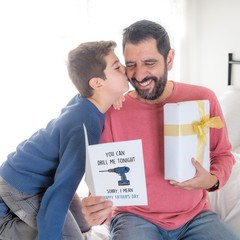 Nchigedy Funny Fathers Day Card for Husband Boyfriend, Naughty Father’s Day C…