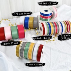 TONIFUL 1 1/2 Inch x 50yd Light Pink Satin Ribbon Solid Fabric Ribbon for Gif…