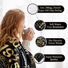 50th Wedding Anniversary Blanket Gift 50th Wedding Anniversary Gift 60Lx50W
