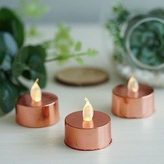 12 pcs 1.5″ tall LED Tealight Metallic Candles Lights Wedding Party Centerpieces
