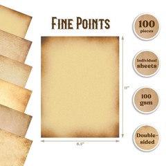 Better Office Products Stationery 8.5 x 11 Inch, Assorted Parchment Designs