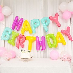 ASSORTED 13″ Happy Birthday Mylar Foil BALLOON BANNER Party Events Decorations