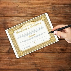 Deacon Certificate of Ordination 30pk Cardstock Paper 6×9” 6×9 inches, kraft