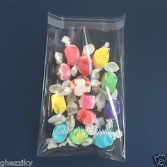 100 – Clear Cellophane Resealable Cello Small Treat Candy bags Wedding Cookie