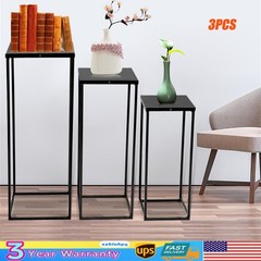 3pcs Plant Stand Metal Flower Pot Holder Display Rack Living Room Decorative