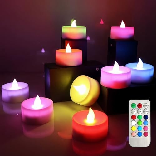 Large 2.2 Inch Color Changing Tea Lights Flameless Candles 1.5IN height