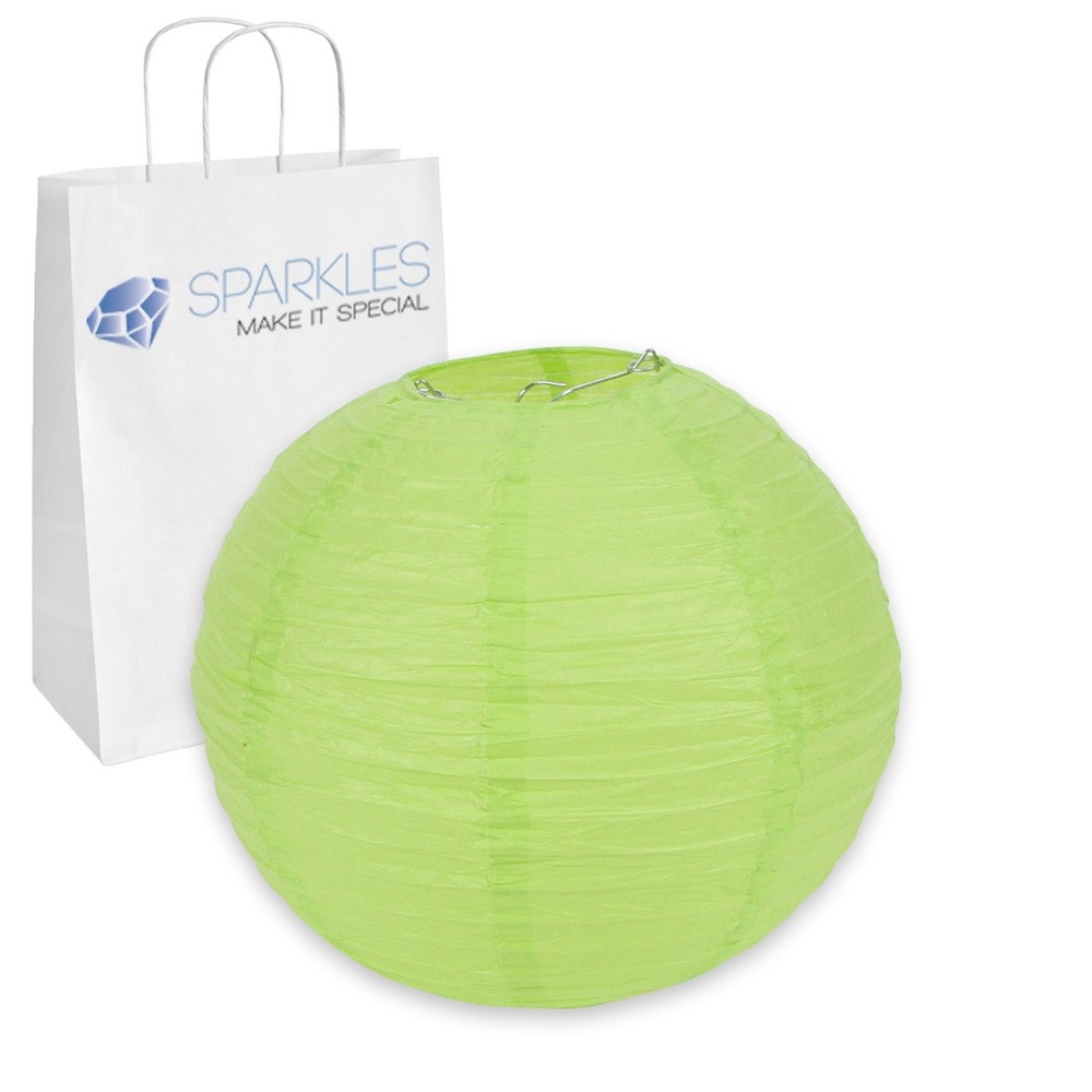 5 pcs 8″ inch Chinese Paper Lantern – Apple Green – Wedding Party Event fb