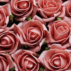 24 DUSTY ROSE 2″ Mini FOAM ROSE Flowers Stems Wedding Decorations Supplies