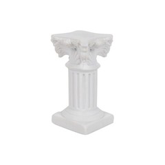 6 White Resin Mini Roman Column Taper CANDLE HOLDERS Set Party Events Supplies