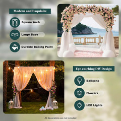 10 X 10 Feet Wedding Arches for Ceremony, Arch Decorations with Bases, Easy Asse