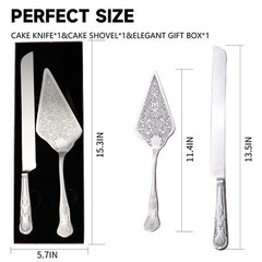 Vintage Wedding Cake Knife and Server Set Stainless Steel Cake Pie Pastry Cut…