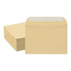 100 Pcs Self Sealing Envelopes 7.8×5.5 Inch for Invitations A7 Brown