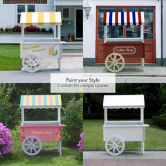 Candy Cart for Party – Cake Stand – Dessert Cart – Decorated with Wheels for Bir