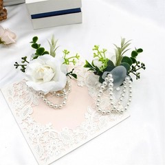 Elegant White Corsage & Boutonniere Set for Weddings & Proms – 1 Piece Each