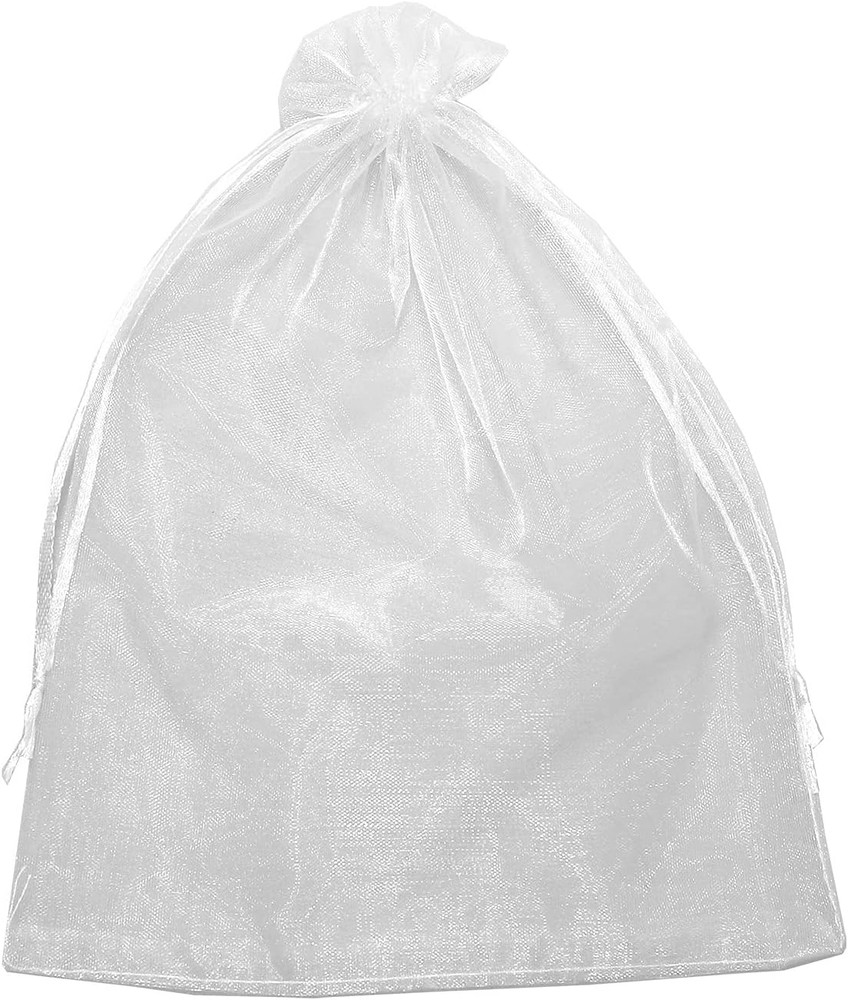 12X16 Inches Drawstring Organza Bags Sheer Large Pouches Wedding Favor Party Chr