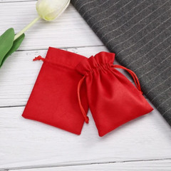 5pcs Flannel Jewelry Packing Pouch 5×7-9x12cm Drawstring Small Favors Gift Bags