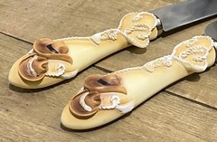 Western Themed Wedding Serving Set Cake Knife/Server Cowboy Hats & Rope
