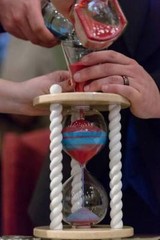 The Paradise Wedding Unity Sand Ceremony Hourglass by Heirloom Hourglass