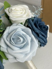 Ling’s Moment 7″ Navy Blue Bridesmaid Bouquet Artificial Wedding Flowers New