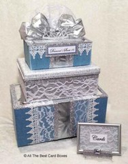 Quinceanera,Sweet 16,Card Box,Denim and Diamonds,fabric,silver,bling,table decor
