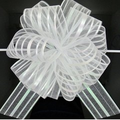 Pull Bow, Large , Organza, 6 Inches, 4 Pieces Brand new