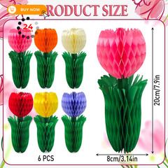 Pedel Tulip Honeycomb Centerpieces 8 inches,