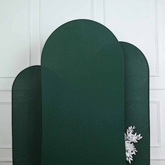 7 ft HUNTER GREEN Matte Fitted Spandex Round Top Arch Backdrop STAND COVER Party