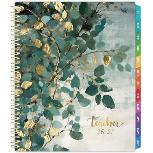 – Teacher Lesson Planner, July 2026 – June 2027, 8.5″ Teacher Planner 2026-2027