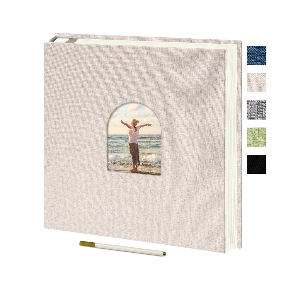 Vienrose 9.84×9.06 Inch Small Self-Adhesive Photo Album Linen C… FAST USA SHIP