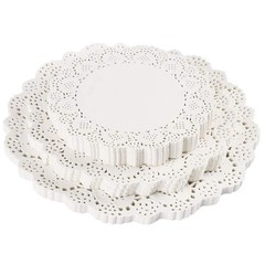 Paper Doilies, 100 Pieces 5.5″ Lace Doilies Round 5.5 in, White