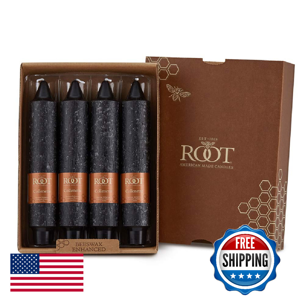Root Candles Unscented Dinner Candles Premium Beeswax Blend Boxed Candle Set