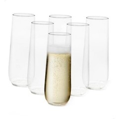 POP Stemless Champagne Flute Set of 48, Premium Quality, Recyclable, 9oz
