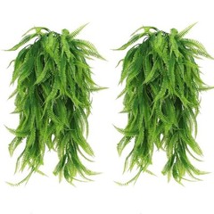 2Pc Artificial Hanging Plant Flower Fake Fern Garland Outdoor Home Wedding Decor