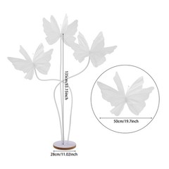 3* White Artificial Butterfly Decorations Floorstanding Fake Butterfly Décor