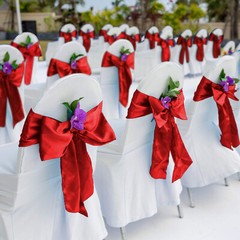 4x Red Satin 12″ x 108»Table Runner Bright Silk Smooth Wedding Party Banquet