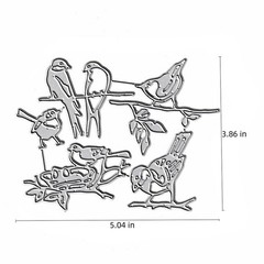 6pcs Birds Nest Animal Cutting Dies, Leaves Tree Branch Die Cuts Metal Emboss…