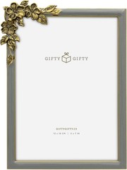 Vintage Thin Border Floral Photo Frame / 5×7 In | For Vertical Display on