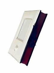 Royal Limited Wedding Album Keepsake Box Silver Tone Cherry Wood Bridal Gift NIB