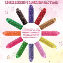 12 Pcs Rainbow Glitter Tulle Rolls 6 Inch by 10 Yards 30 Feet Glitter Tulle Roll