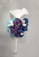 Purple Teal Royal Blue Calla Lily Galaxy Orchid