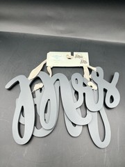 Mr & Mrs Wood Cut Words Sign Wedding 2 Pieces – Black- Chalkboard