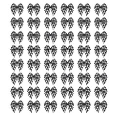 80Pcs Mini Gingham Ribbon Bow 1″ Checkered Ribbon Bows DIY Black and White